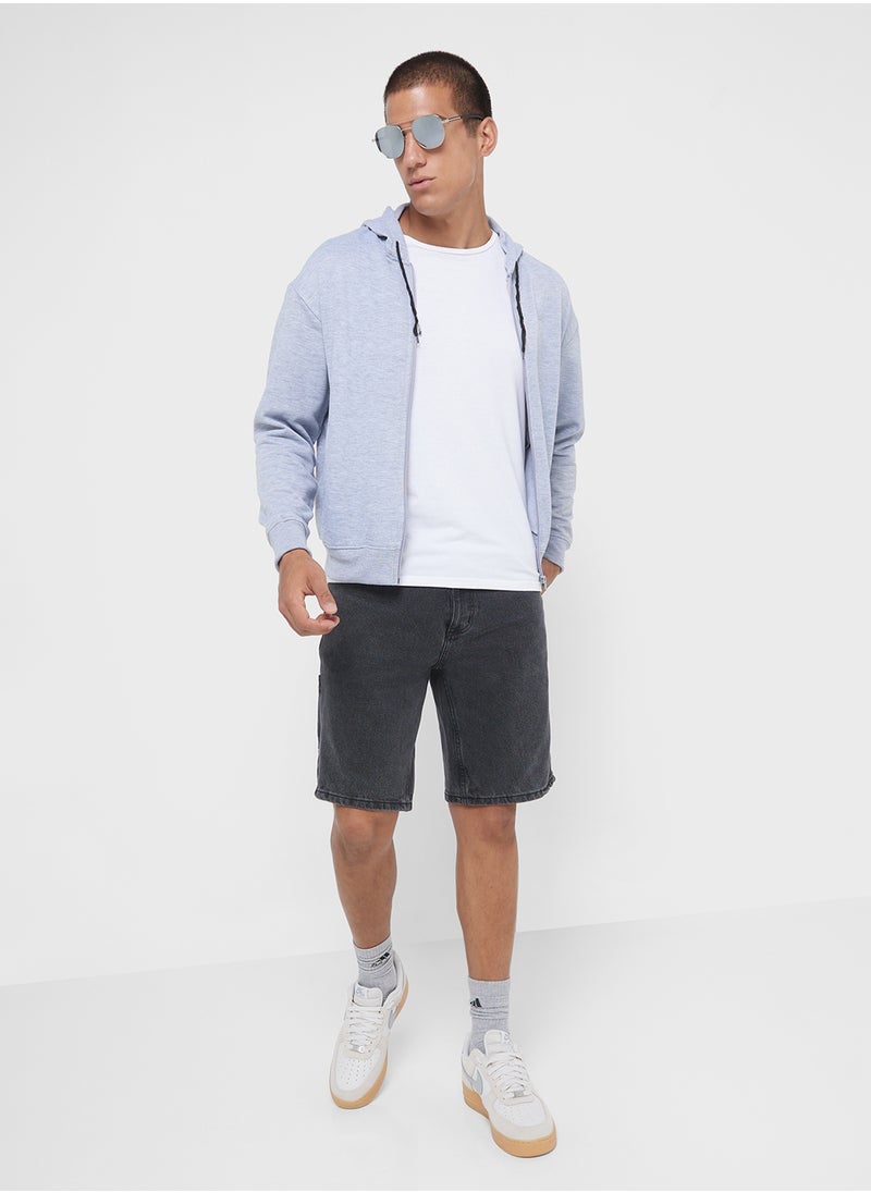 Seventy Five Basics Essential Oversize Zip Through Hoodie  - Image 4