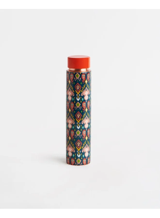 Chumbak Indie Ikkat Copper Bottle, 550ml