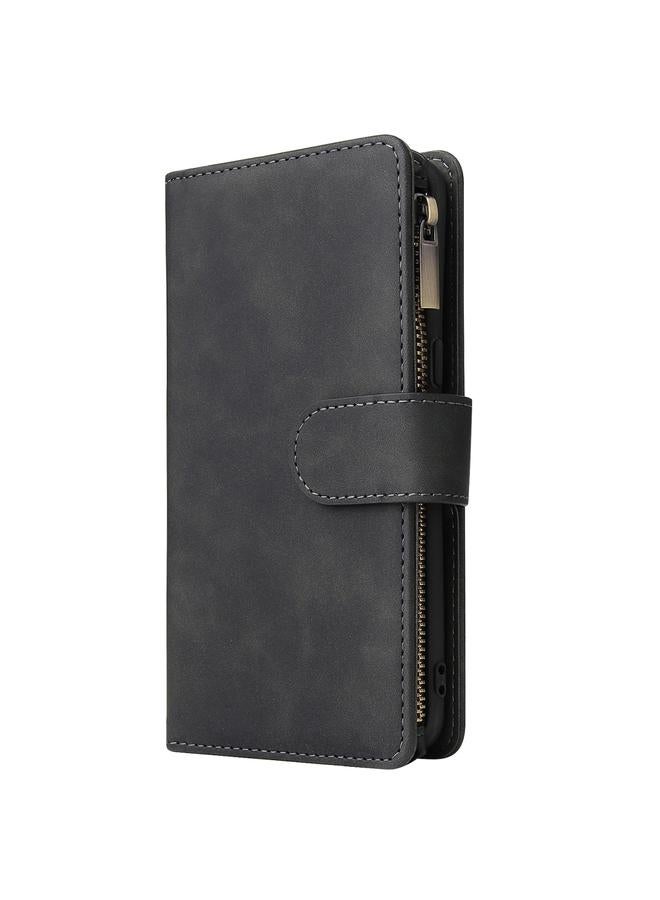 Zaboon Case For Galaxy S8 Multifunctional Retro Frosted Horizontal Flip Leather Case with Card Slot & Holder & Zipper Wallet & Photo Frame & Lanyard - Image 2