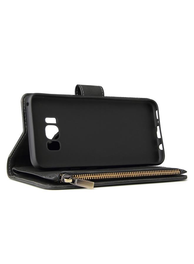 Zaboon Case For Galaxy S8 Multifunctional Retro Frosted Horizontal Flip Leather Case with Card Slot & Holder & Zipper Wallet & Photo Frame & Lanyard - Image 4