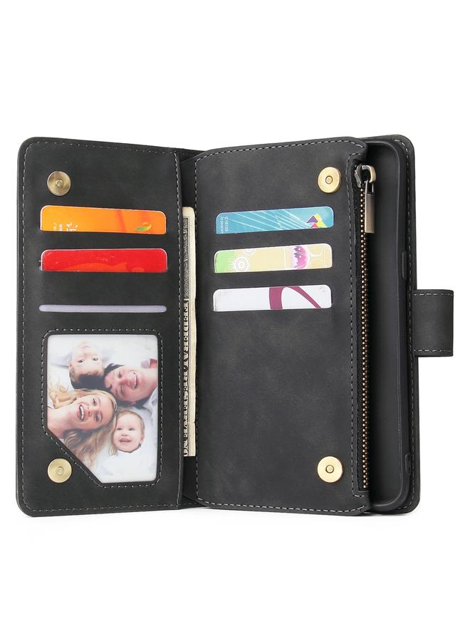 Zaboon Case For Galaxy S8 Multifunctional Retro Frosted Horizontal Flip Leather Case with Card Slot & Holder & Zipper Wallet & Photo Frame & Lanyard - Image 5