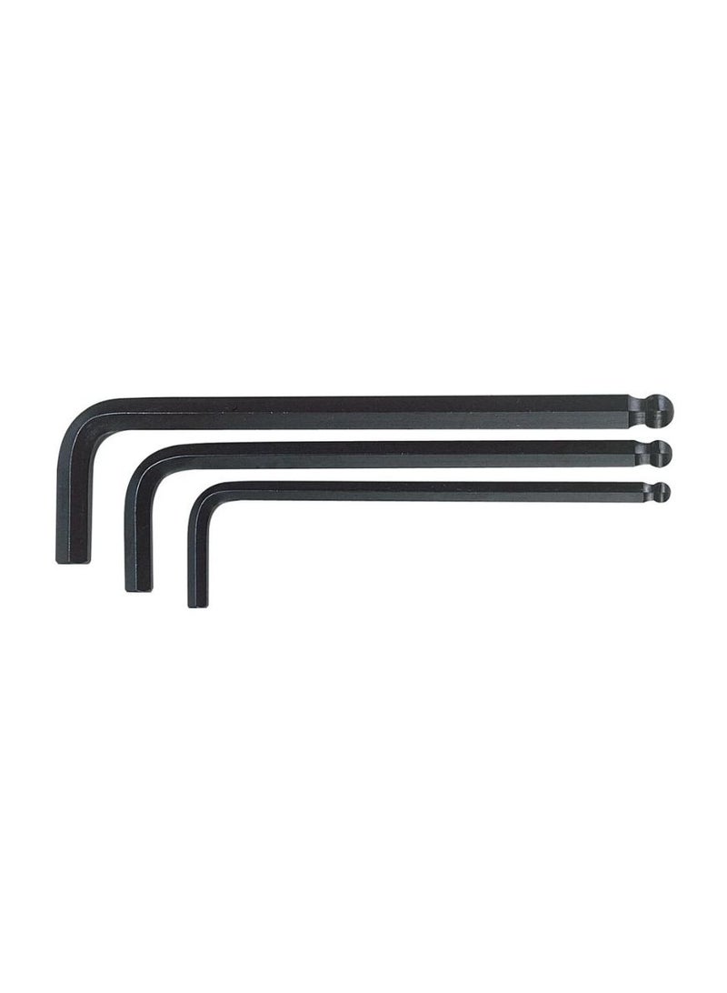 Ball Point Hex Key 4mm Metric, Long Arm Allen Key, Chrome Vanadium Steel, Black Oxide Finish, Precision L-Key for Angled Fastening – 310504BL-C