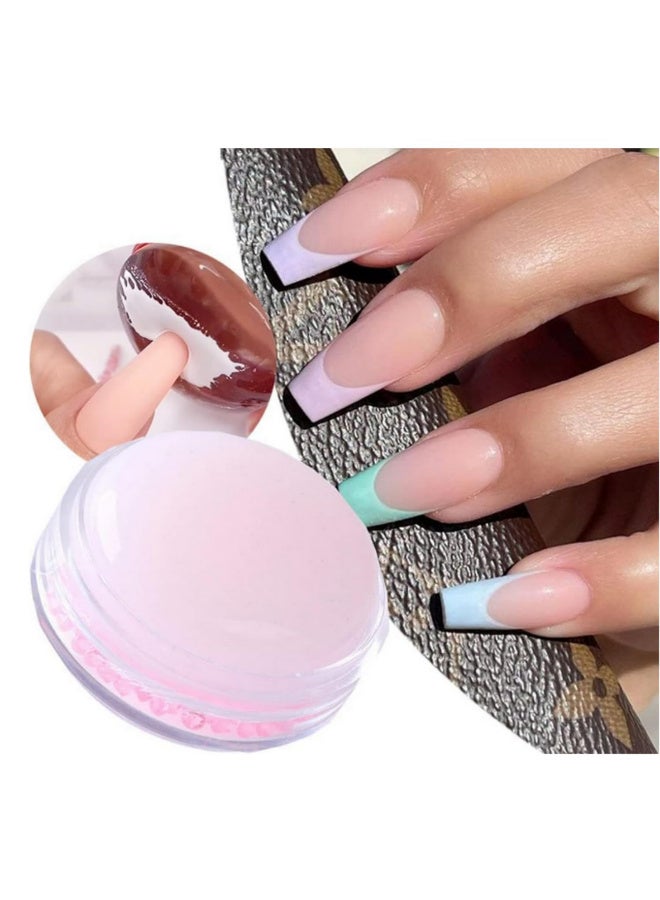 French Nail Stamper Silicone Nail Art Stamper Pink Tip Nail Stamp Jelly Head Manicure Tools Soft Nail Stamper Kit DIY Nail Art Tools - Image 1
