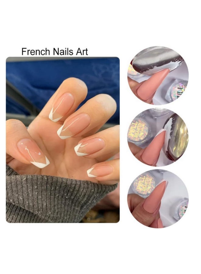 French Nail Stamper Silicone Nail Art Stamper Pink Tip Nail Stamp Jelly Head Manicure Tools Soft Nail Stamper Kit DIY Nail Art Tools - Image 5