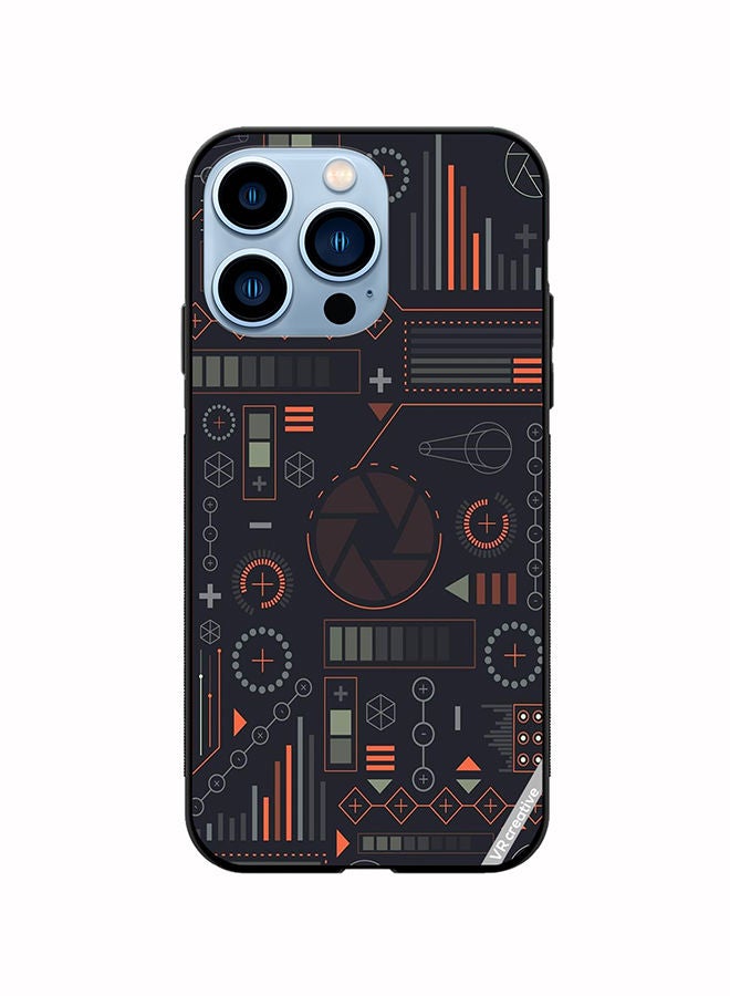 VR CREATIVE Protective Case Cover For Apple iPhone 14 Pro Circuit Design Multicolour - Image 1