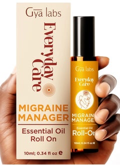 Migraine Manager Headache Stick - Fast Cooling Comfort for Migraines - 100% Natural Migraine Relief Migraine Roller, Relaxing Gifts Made with Peppermint Oil & Others (0.34 Fl Oz)