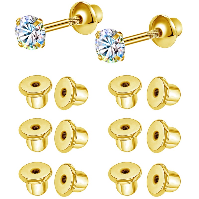 AoedeJ Earring Backs Replacement for 20G/0.8mm Screw Back Earring for Studs - Image 1