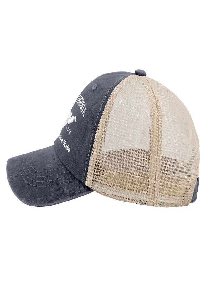 Paunook West Virginia The Mountain State Sun Hat Youth Golf Hat Purplish Blue04 Mens Beach Hat Gifts for Women - Image 3