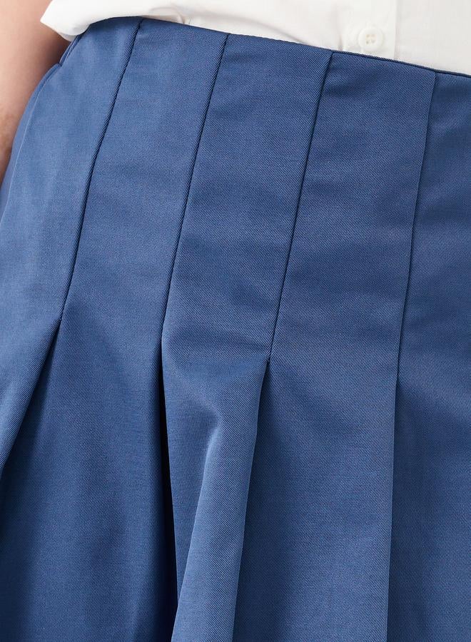 ستايلي جيبة مدرسية بناتي ستايلي كحلي بليسيه بخصر مطاطي - Image 3