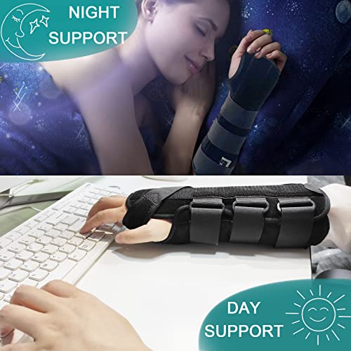 TANDCF Unisex Forearm and Wrist Support Splint Brace Double Fixation Wrist Brace for Carpal Tunnel,Adjustable Night Time Forearm Immobilizer Brace Splints,12.2 inch (31cm) length(LH/L) - Image 3
