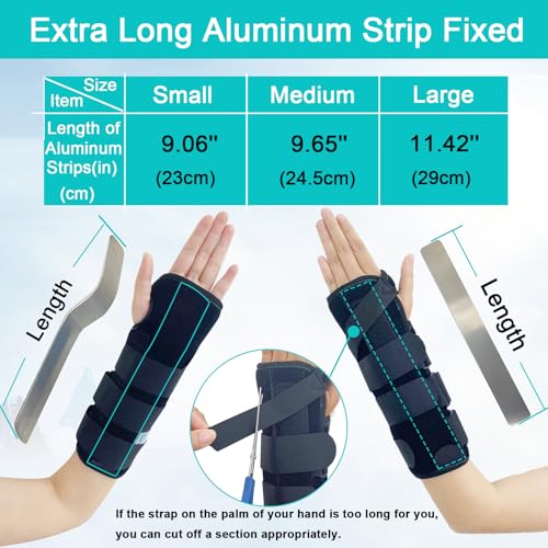 TANDCF Unisex Forearm and Wrist Support Splint Brace Double Fixation Wrist Brace for Carpal Tunnel,Adjustable Night Time Forearm Immobilizer Brace Splints,12.2 inch (31cm) length(LH/L) - Image 5