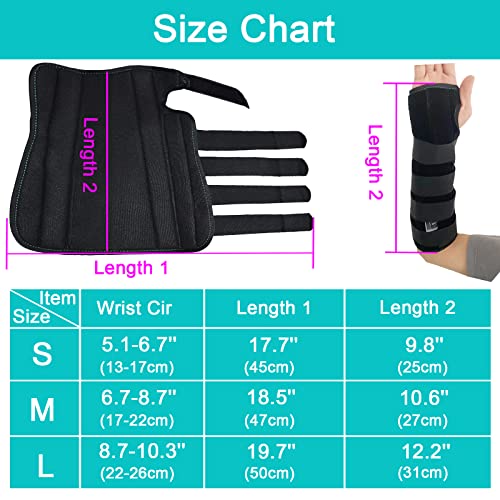TANDCF Unisex Forearm and Wrist Support Splint Brace Double Fixation Wrist Brace for Carpal Tunnel,Adjustable Night Time Forearm Immobilizer Brace Splints,12.2 inch (31cm) length(LH/L) - Image 2