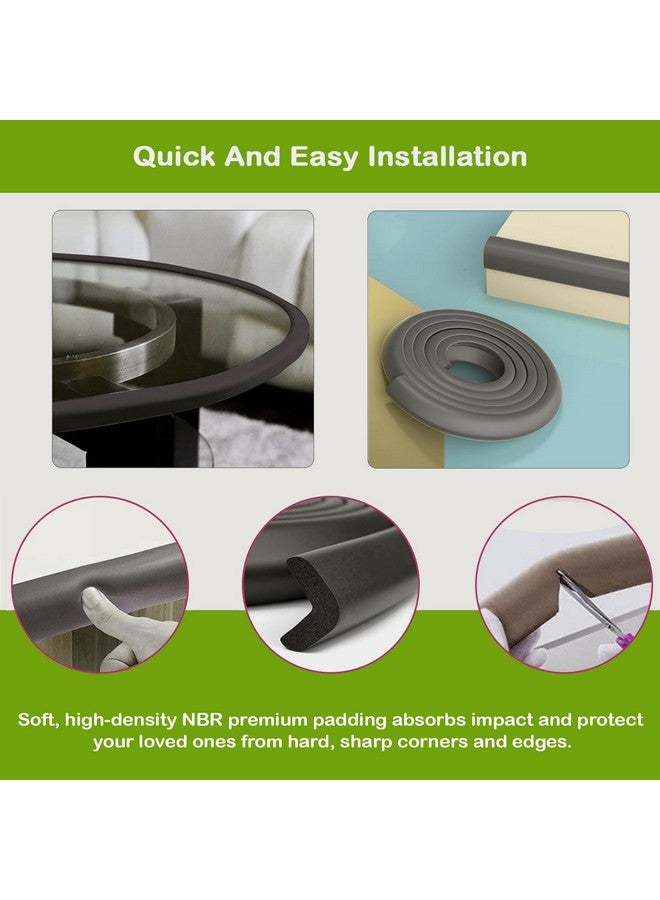 Safe-O-Kid ® (Set Of 4), Soft Cushioned 6.4 Ft / 2 Mtr Long U-Shaped Edge Guards With Strong 3M Adhesive, Safety For Sharp Edges For Babies- Black - Image 3