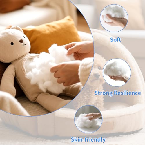 Daylendar Polyester Fiberfill Stuffing 250g/8.8oz - Ultra-Soft & Fluffy Premium Polyfill Stuffing for Stuffed Animals,Crochet Stuffing, DIY Crafts - High Resilience Recyclable - Image 5