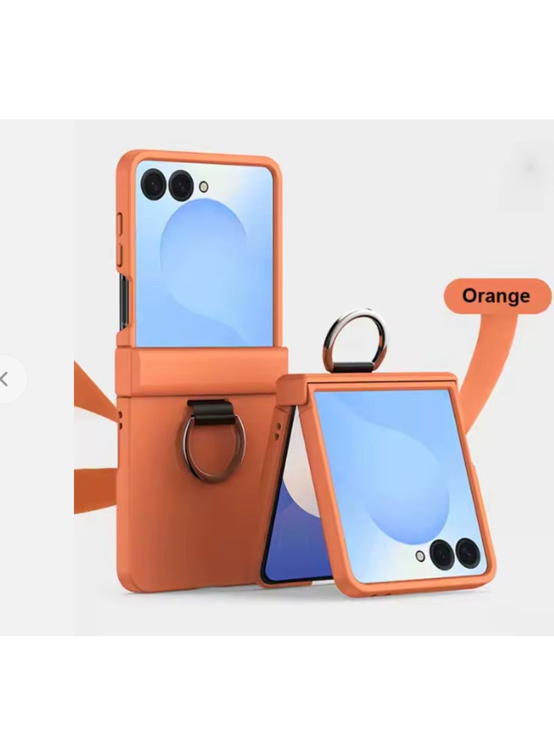 Case / Cover for Samsung Galaxy Z Flip 7  Cellphone Cases Hard Polycarbonate with Hinge & Finger Ring Holder Ultra-Thin, Shockproof and Anti-Fall Protection - Image 1