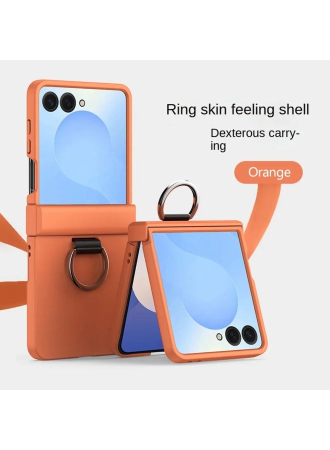 Case / Cover for Samsung Galaxy Z Flip 7  Cellphone Cases Hard Polycarbonate with Hinge & Finger Ring Holder Ultra-Thin, Shockproof and Anti-Fall Protection - Image 2