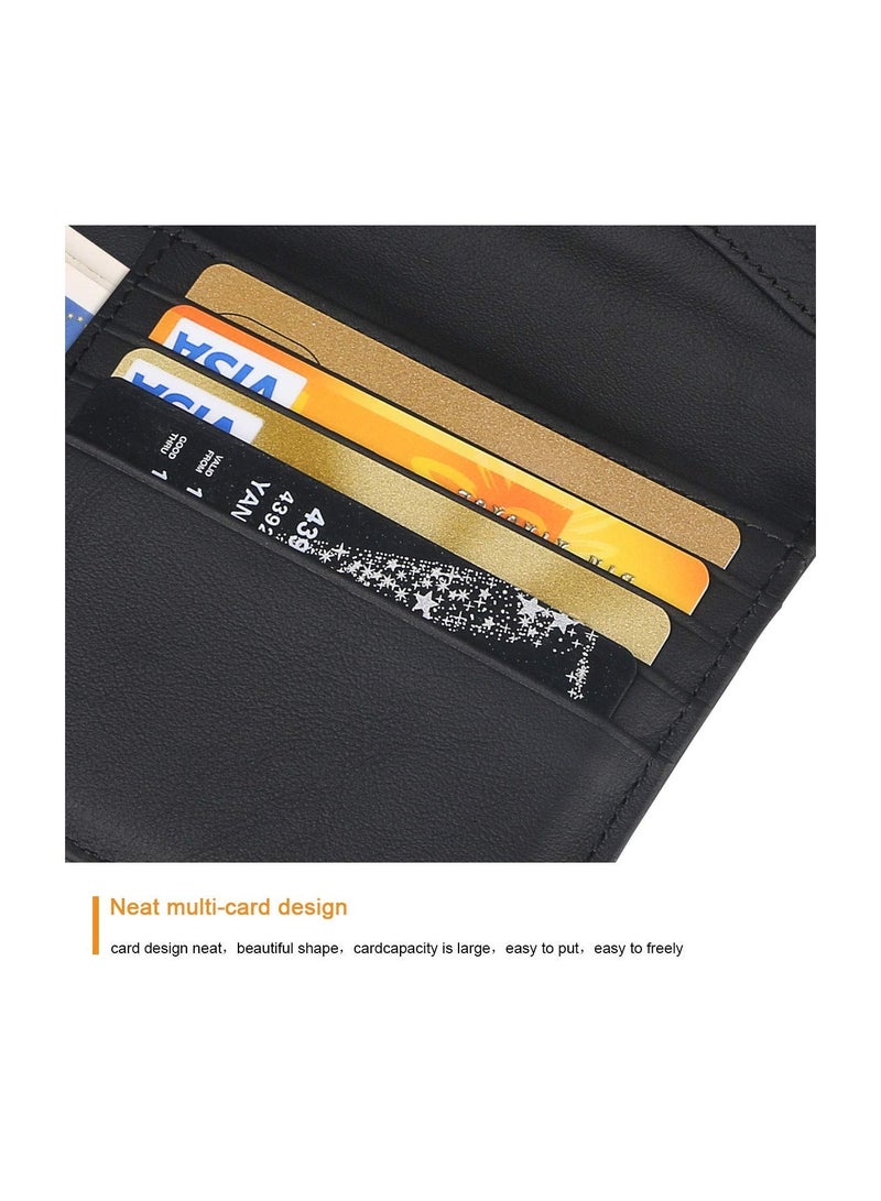 KASTWAVE Passport Covers, Genuine Leather Passport Wallets, RFID Blocking Case Cover, Passport and Card Holders for Men&Women Travel Accessory, Credit Card, Ticket, Cashes (Black) - Image 5