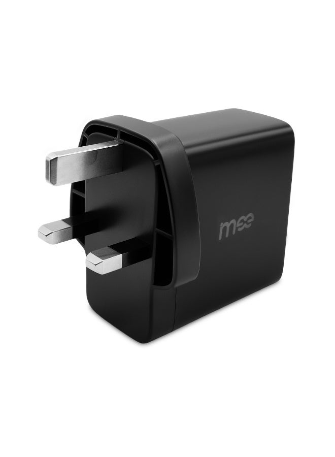 مي بلس شاحن سريع MEE Plus IM-HC165 GaN بقدرة 65 واط | منفذا USB-C PD + محول USB-A QC3.0 | شاحن عالمي لأجهزة الكمبيوتر المحمولة والهواتف الذكية | قابس صغير قابل للطي | حماية متعددة (من الحرارة الزائدة، التيار الزائد، قصر الدائرة، الجهد الزائد) | متوافق مع أجهزة MacBook وiPhone وSamsung وiPad وDell وLenovo - Image 2