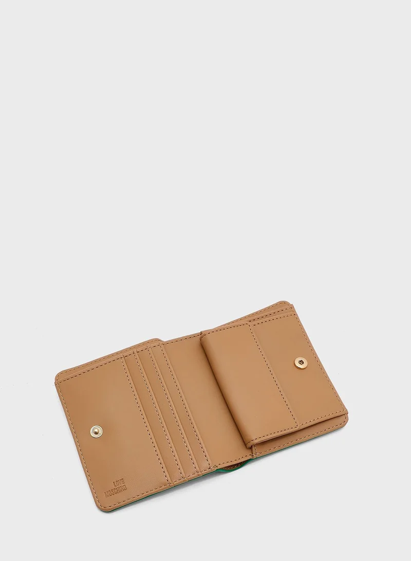 Love Moschino Logo Detailed Wallet
