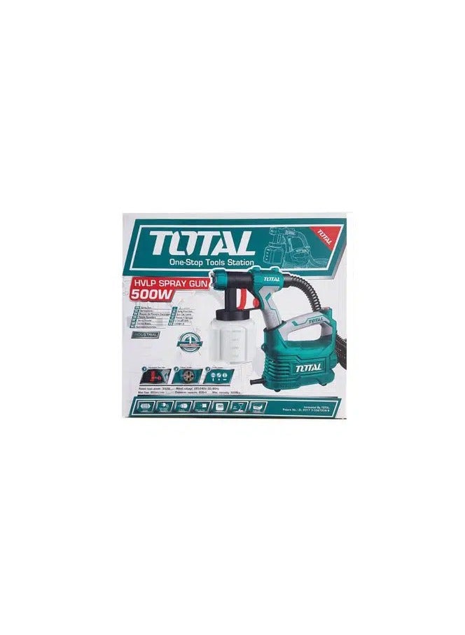 TOTAL Total Tools HVLP Spray Gun – 500W | Model TT5006 | 800ml Container | Corded Electric  - Image 3