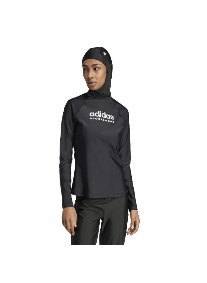 Adidas W Rashgd Ls Black Swim Swimwear 2Xs