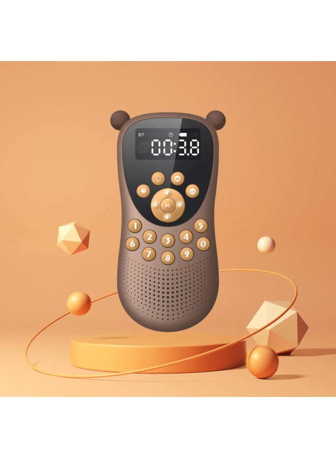 Children's Story Machine Chinese Learning Machine Intelligent Masterpiece Listening Machine High Junior High School Primary School Students-years Old-Body Color:Third Generation 64g Primary And Secondary School Version (brown)-Memory Capacity:Default Items  - Image 1