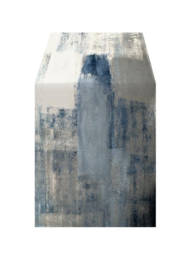 OYIMUA Blue Boho Table Runner 90 Inches Long Modern Abstract Dresser Runner Rustic Spring Fall Table Decor for Home Indoor Outdoor - Image 1