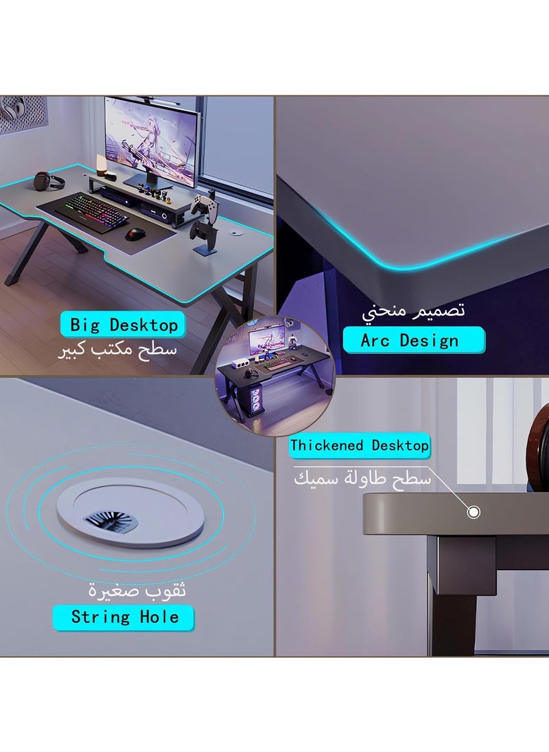 POWER FURNITURE مكتب الكمبيوتر مكتب المكتب المنزلي محطة العمل  - Image 5