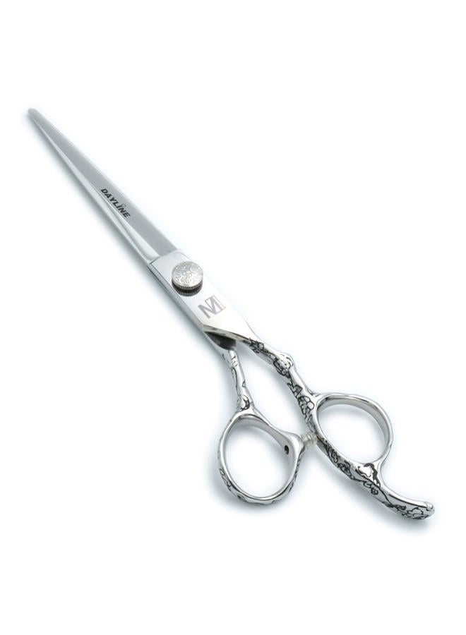 Dayline مقص صالون محترف 7" لقص الشعر مقصات حلاقة فضية للرجال من اليابان 440c ستيل - Image 4