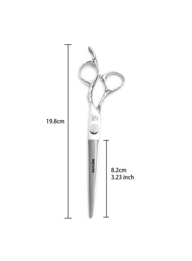 Dayline مقص صالون محترف 7" لقص الشعر مقصات حلاقة فضية للرجال من اليابان 440c ستيل - Image 5