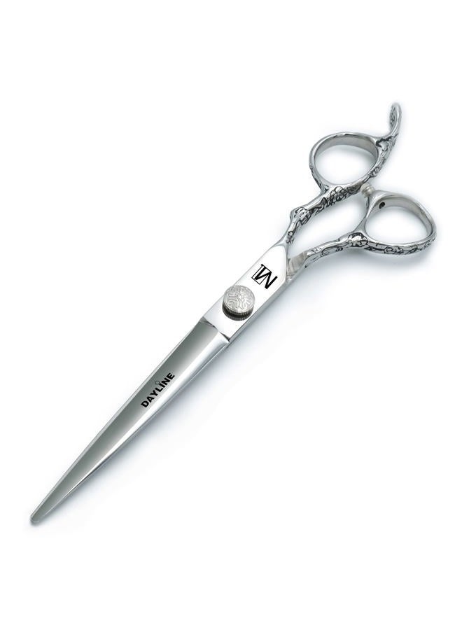 Dayline مقص صالون محترف 7" لقص الشعر مقصات حلاقة فضية للرجال من اليابان 440c ستيل - Image 3