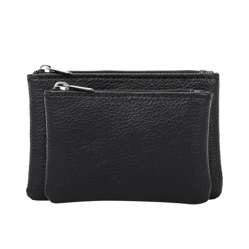 Women's Coin Purse Change Wallet Pouch Leather Card Holder with Key Chain Tassel Zip (Double layer detachable) - Image 4