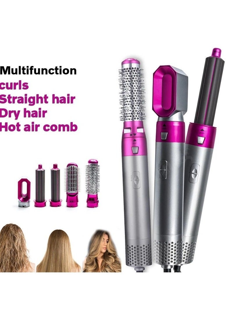 Hair Dryer 5 in 1 Hair Blower Brush Hair Curler, Hair Curler, Electric Hair Dryer, Rotating Hot Air Brush for All Hairstyles - Image 1