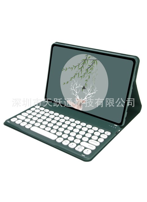 Samsung Galaxy A7 Lite Keyboard Case CoverDark green (round cap keyboard) Dark green (round cap keyboard)