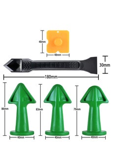 KASTWAVE 5 pcs Caulk Nozzle, Applicator, Silicone Caulking Tools,10R, 13R, Silicone Sealant Finishing Tool Grout Scrapers kit for Tile or Brick Joints  - Image 5