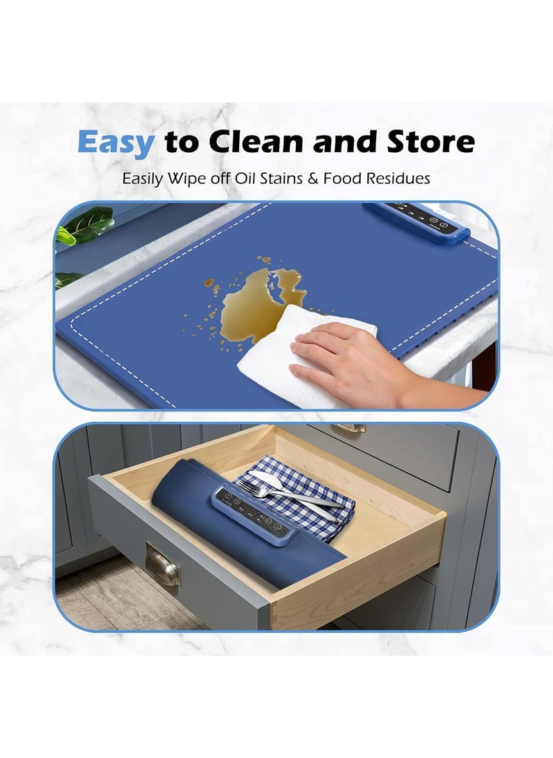 BLURISM BLURISM Food Warming Mat for Buffet Electric Warming Tray Upgrade Hightech Graphene Heating Film Adjustable Temperature and Timer 10s Fast Full Surface Heating Mat Warming Trays for Parties Buffet  - Image 5