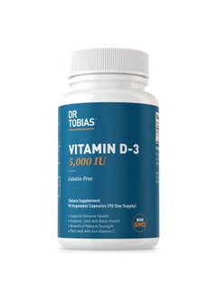 Dr. Tobias Vitamin D3 5000 Iu Essential For Healthy Bones Teeth And Immune System Extra Strength Vitamin D Supplement Nongmo 90 Capsules 90 Servings  - Image 1
