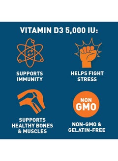 Dr. Tobias Vitamin D3 5000 Iu Essential For Healthy Bones Teeth And Immune System Extra Strength Vitamin D Supplement Nongmo 90 Capsules 90 Servings  - Image 5