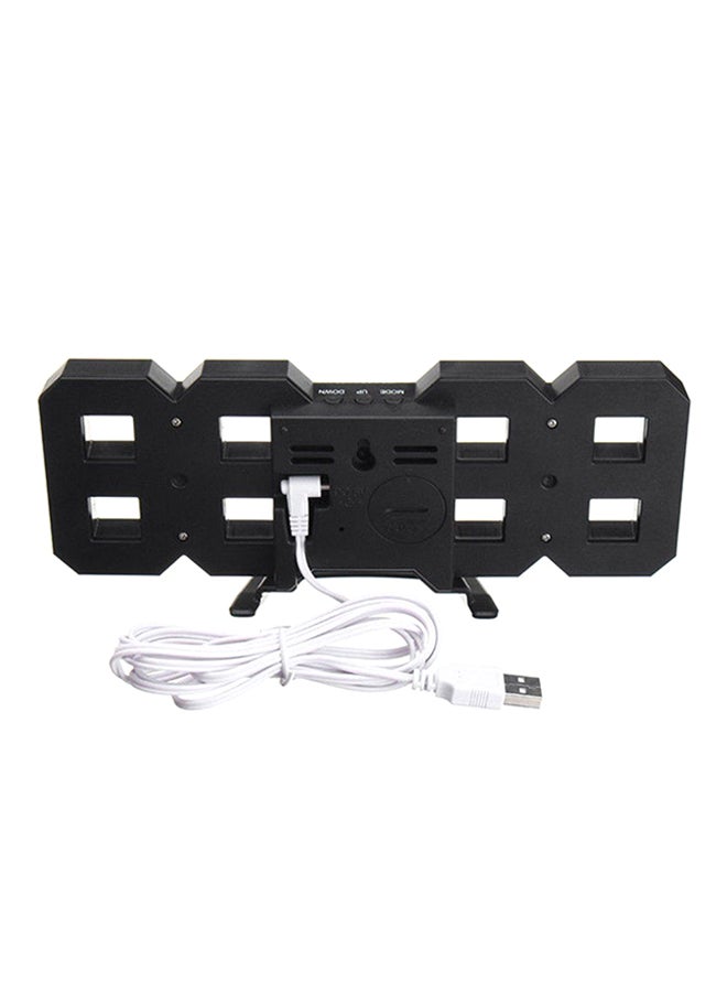 Digital LED Desk Night Wall Alarm Watch Black  - Image 3