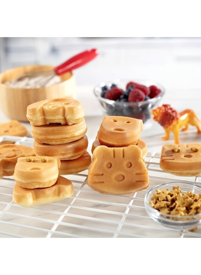 Cartoon Shape Mini Waffle Cake Maker, 1000W Electric Non-Stick Baking Pan, Fun DIY Cookie & Cake Machine for Kids, Family Breakfast & Iftar Party, 220V Saudi Compliant - Image 4