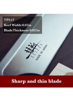 SUIZAN SUIZAN Dozuki Dovetail Saw 240mm Rip Cross Angle Cut Professional Japanese Pullsaw Handsaw Woodworking Tools  - Image 4