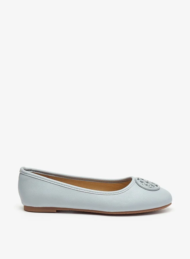 Celeste Women's Logo Accent Round Toe Ballerina Shoes