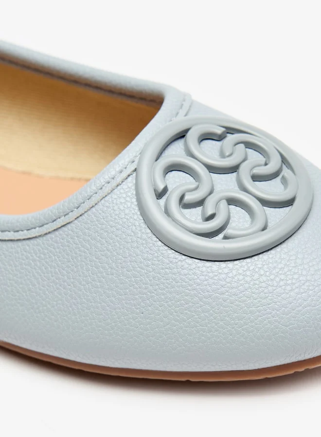 Celeste Women's Logo Accent Round Toe Ballerina Shoes