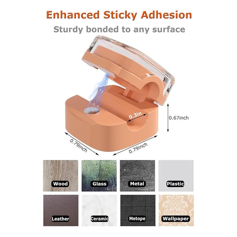 8 Pack Magnetic Cable Clips Adjustable Cord Holder Adhesive Wire Organizer Under Desk Management - Image 4
