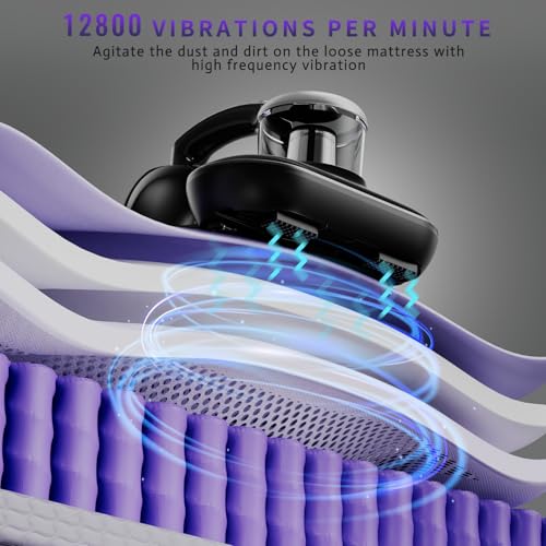 Hersven Mattress Vacuum Cleaner, Handheld UV Bed Vacuum Cleaner 16KPa & 12800 Vibrations Per/Min Upgraded Effectively Clean Up Bed, Pillows, Cloth Sofas, Carpets and Ther Fabric Surfaces - Image 2