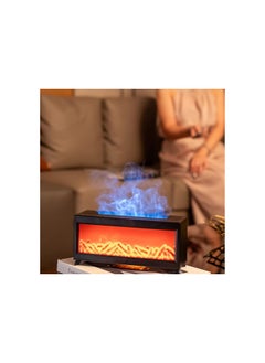 Generic Mini Fireplace Humidifier Diffuser, Ember Diffuser Fireplace, Fireplace Essential Oil Diffuser, 220ml Flame Fire Diffuser with Timer and Auto Off Protection for Home, Office (Black)  - Image 2