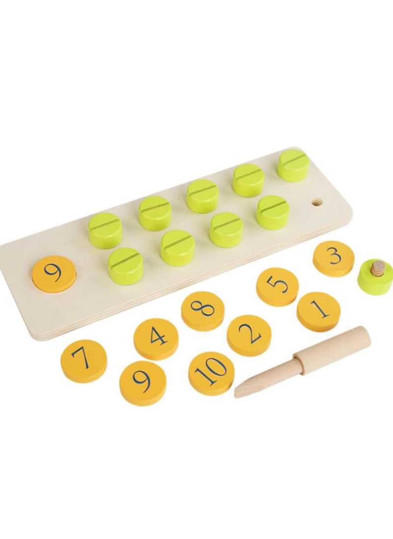 Generic - Peg Number Boards, Early Learning Math Toy, Montessori Teaching, Preschool Ten Frame, Math Manipulatives for Game, Props Education Activity - Image 1