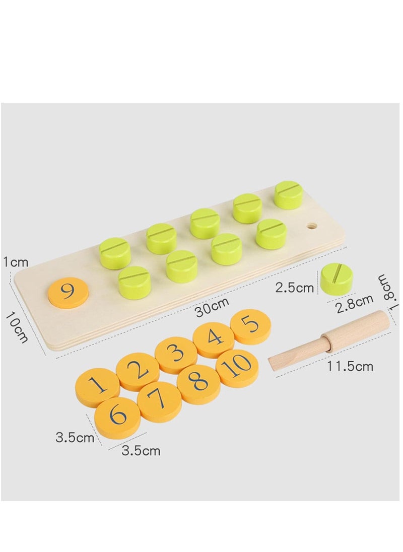 Generic - Peg Number Boards, Early Learning Math Toy, Montessori Teaching, Preschool Ten Frame, Math Manipulatives for Game, Props Education Activity - Image 1