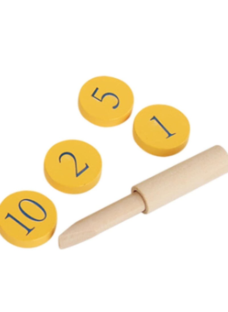 Generic - Peg Number Boards, Early Learning Math Toy, Montessori Teaching, Preschool Ten Frame, Math Manipulatives for Game, Props Education Activity - Image 1