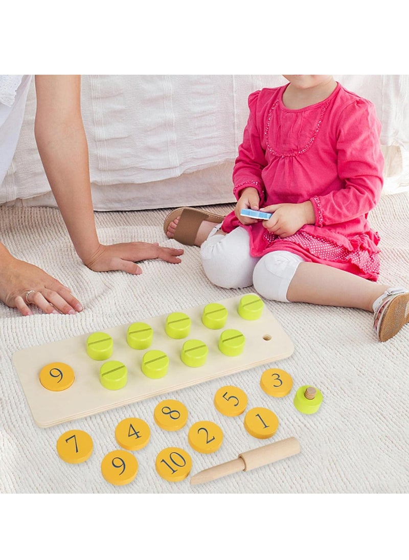 Generic - Peg Number Boards, Early Learning Math Toy, Montessori Teaching, Preschool Ten Frame, Math Manipulatives for Game, Props Education Activity - Image 1